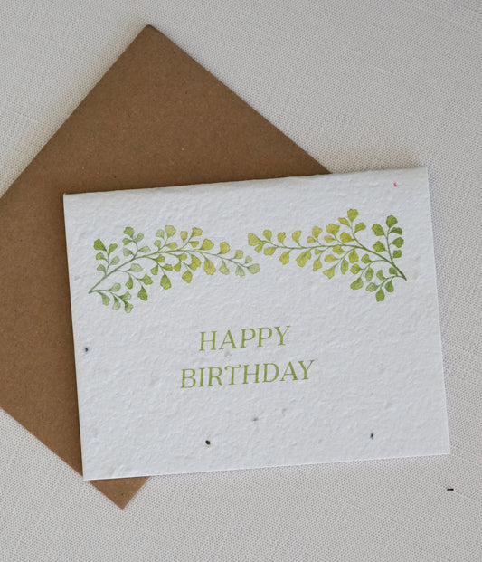 Happy Birthday Plantable Herb Seed Card