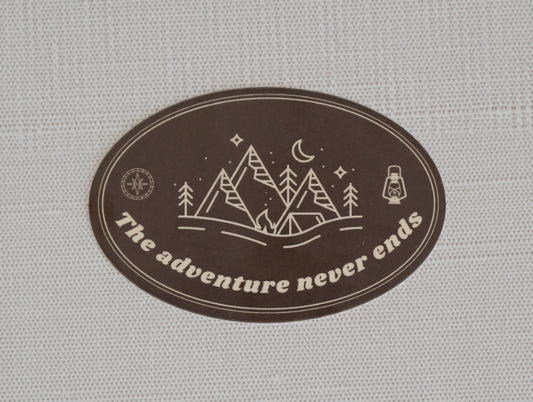 Adventure Never Ends Sticker